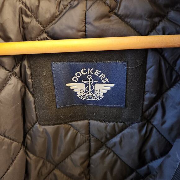 Dockers Men's Henry Wool Blend Top Coat Big & Tall Size Black, 4X - Picture 3 of 5